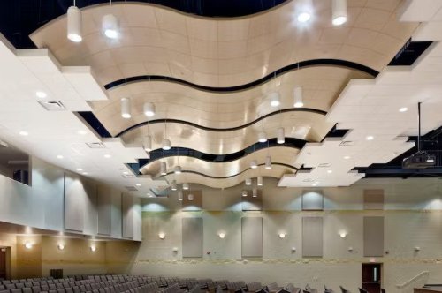 Acoustic ceilings supported by the strengths of stone wool