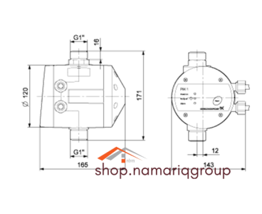 GRUNDFOS WATER PUMP PRESSURE CONTROL KIT FOR PUMP, 1.5BAR